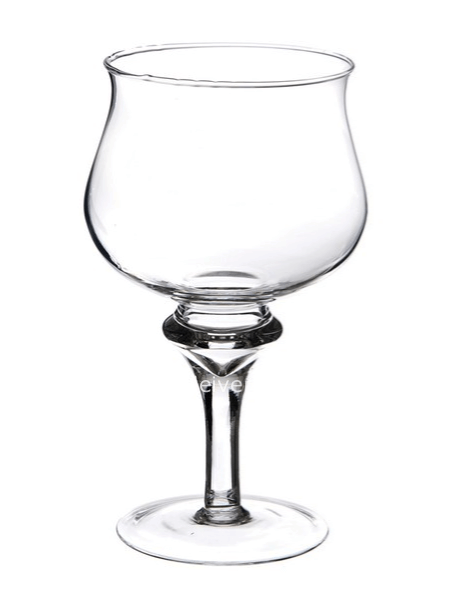 Vaso coppa in vetro alta