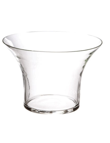 Vaso svasato in vetro d 20 x h 14 cm