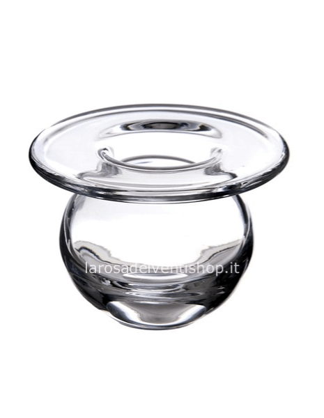 Vaso porta candela in vetro
