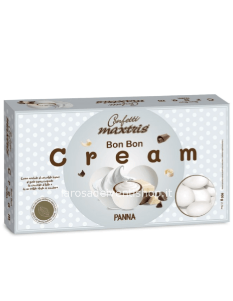 Confetti Maxtris Bon Bon Panna Bianchi - Scatola 900 gr 