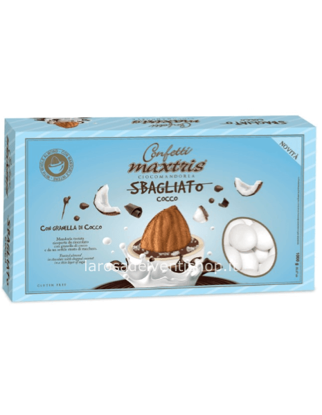 Confetti Maxtris Sbagliato Cocco Bianchi - Scatola 1 kg