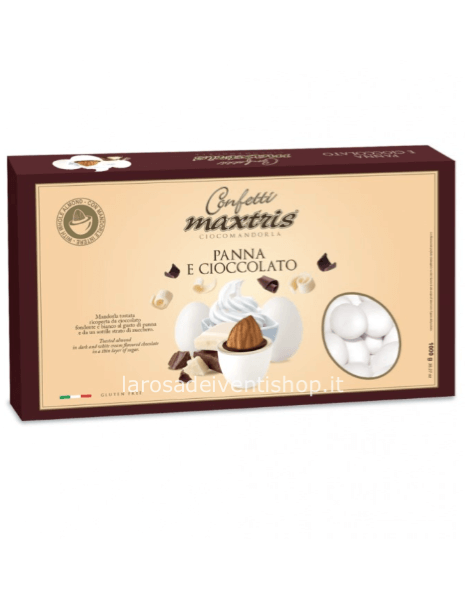 Confetti Maxtris Panna e Coccolato Bianchi - Scatola 1 kg 