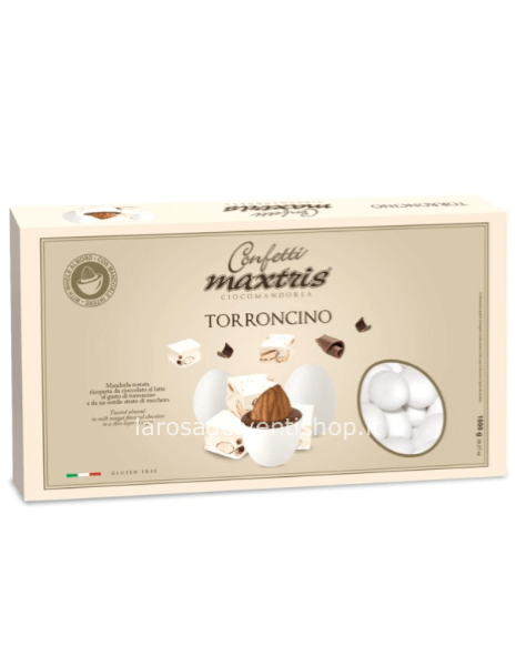 Confetti Maxtris Torroncino Bianchi - Scatola 1 kg 
