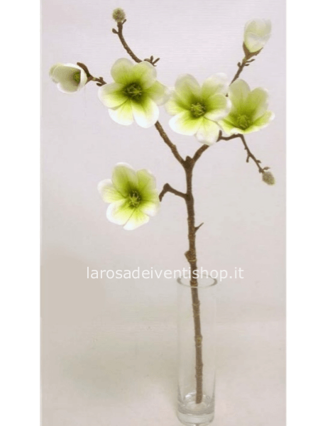 Ramo di magnolia bianca sintetica h 50 cm