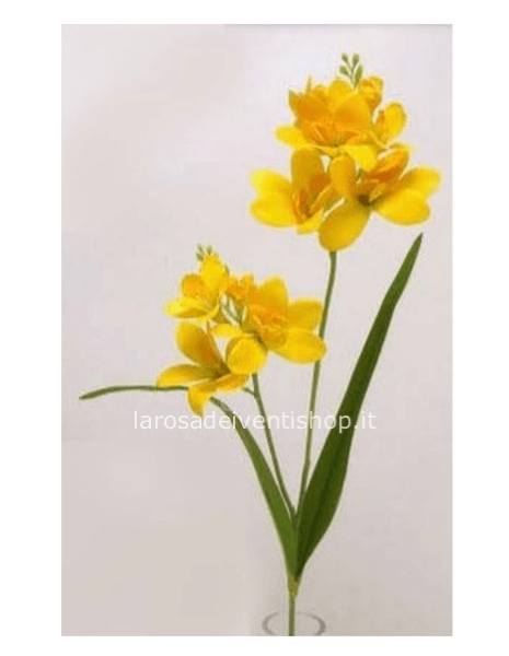 Fresia Gialla sintetica stelo h 60 cm