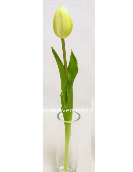 Bocciolo Tulipano Bianco Sintetico h 40 cm