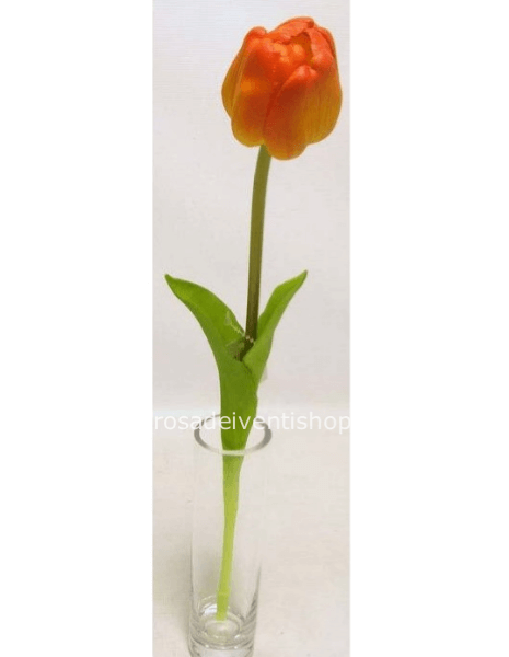 Tulipano Arancione Sintetico h 45 cm