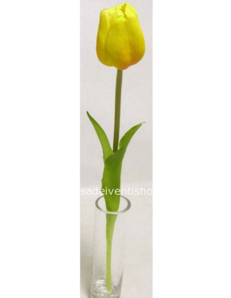 Tulipano Giallo Sintetico h 45 cm