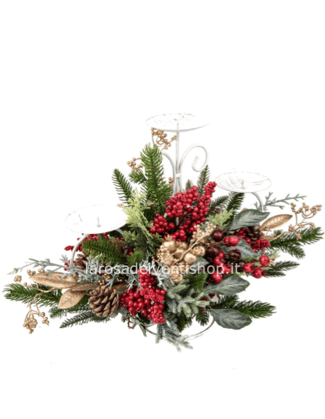Centrotavola Berries 3 candele