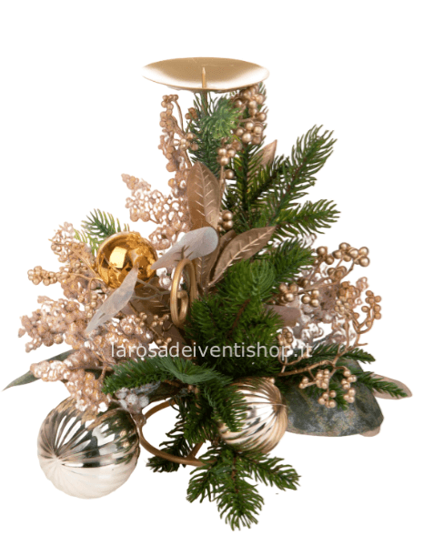 Centrotavola oro 1 candela