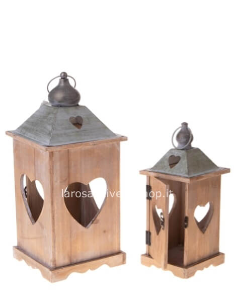 Lanterna Cuore Piccola 15x15xh35 cm