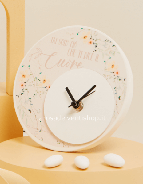 Orologio fiori rosa