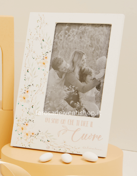 Porta foto fiori rosa