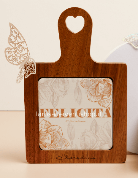 25059 - Tagliere in legno e ceramica 