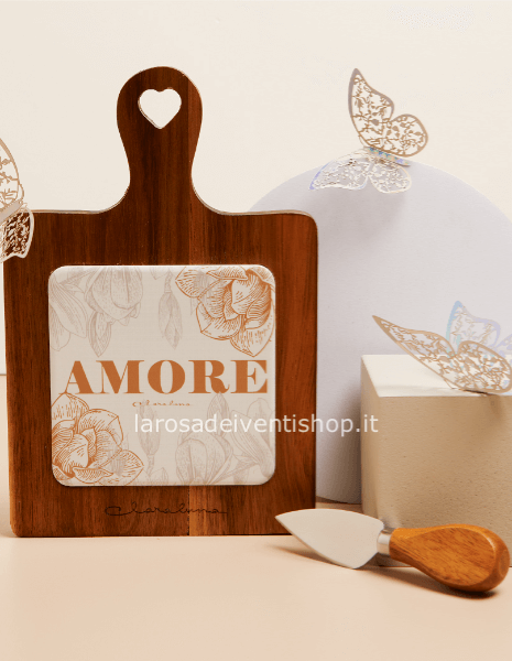 25057C - Tagliere in legno e ceramica 