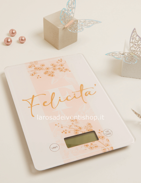 25063 - Bilancia digitale in vetro scritta 