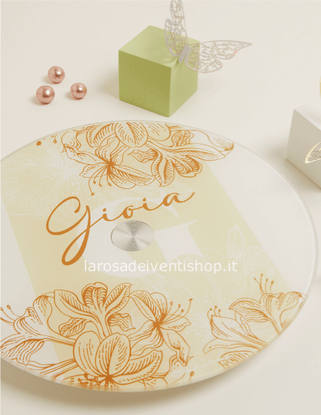 25066 - Vassoio girevole in vetro