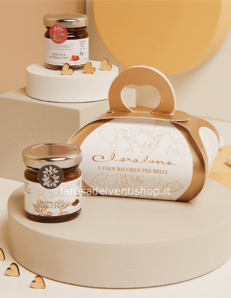 Crema nocciola e marmellata fragola