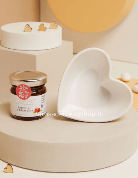 Ciotolina cuore e marmellata fragola