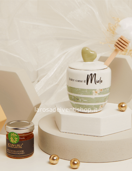 Portamiele verde, miele e spargimiele