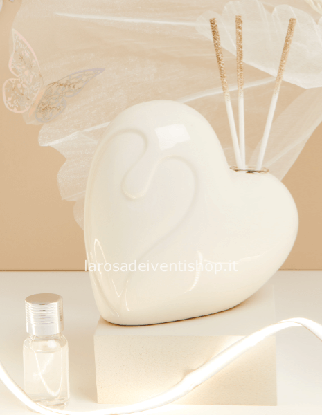 Diffusore cuore bianco