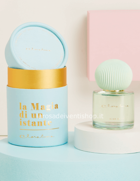 25153G - Profumatore azzurro con gesso piccolo diametro 4.5 x h 6 cm - SCATOLA REGALO