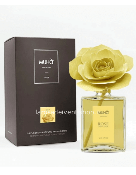 Diffusore Rose giallo Uva e fico 200ML: 8cm x 10cm x 17Cm