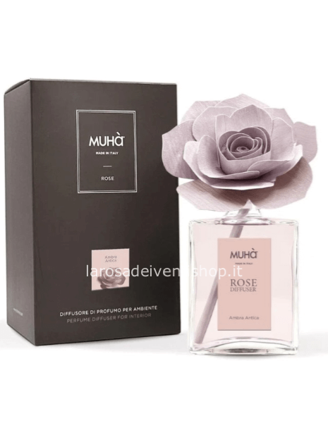 Diffusore Muhà Rose rosa ambra antica 200 ml