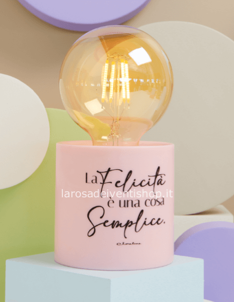 25174 - Lampada led Rosa dimensioni 8.5 x 17 cm - SCATOLA REGALO