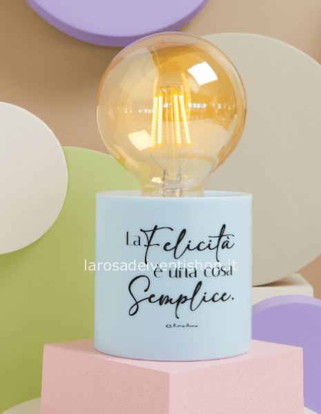 25175 - Lampada led Azzurra dimensioni 8.5 x 17 cm - SCATOLA REGALO