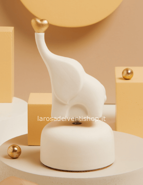 Elefantino bianco carillon