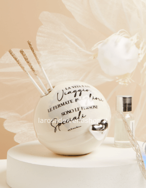 Diffusore mondo cuore argento