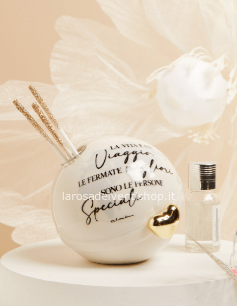 25206 - Diffusore mondo cuore oro dimensioni 9 x 8.7 cm - SCATOLA A SCELTA