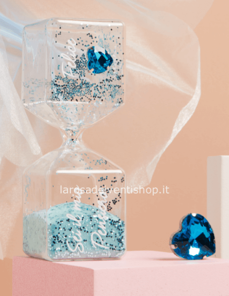 Clessidra azzurra con cuore
