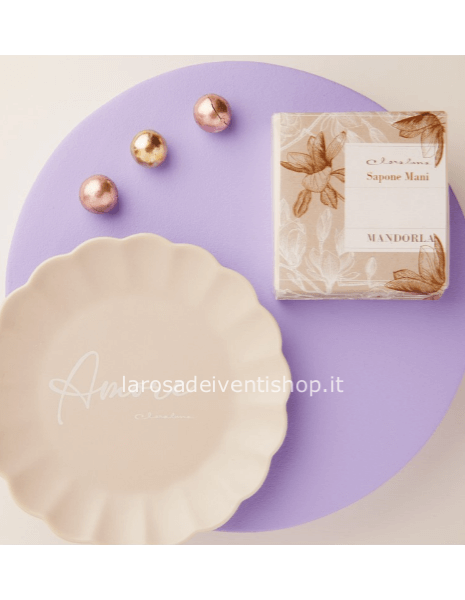 Piattino amore e sapone mandorla