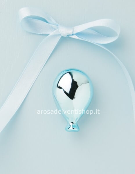 25307 - Applicazione calamita palloncino azzurra dimensioni 2.6x4x1.5 cm - NO SCATOLA