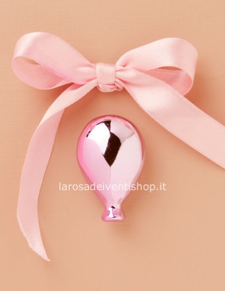 25308 - Applicazione calamita palloncino rosa dimensioni 2.6x4x1.5 cm - NO SCATOLA
