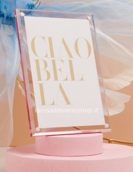 Portafoto plexiglass piccolo rosa