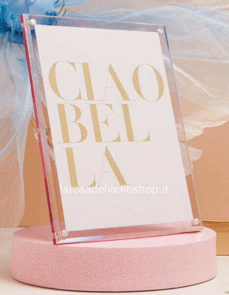 Portafoto plexiglass grande rosa