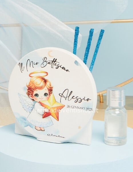 25362 - Profumatore cuore azzurro personalizzabile dimensioni 10.7x11x3.5 cm - SCATOLA A SCELTA