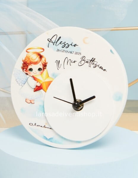 Orologio personalizzabile azzurro