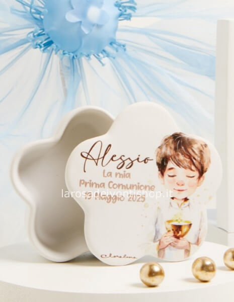 Scatolina fiore personalizzabile bambino