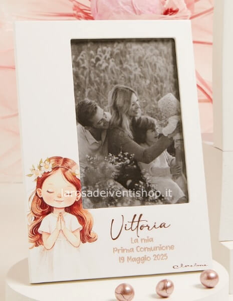 25359 - Portafoto bambina personalizzabile dimensioni 15 x 21 cm - SCATOLA BOTANICA