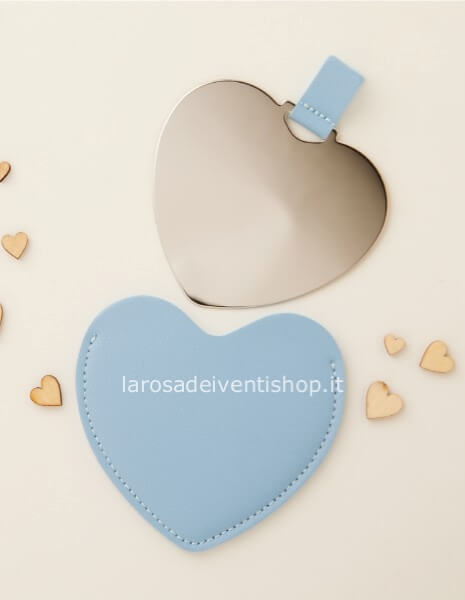 Specchietto cuore azzurro