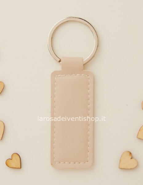 25404  - Portachiavi in ecopelle grigio dimensioni 9.5 x 2.5 cm - NO SCATOLA