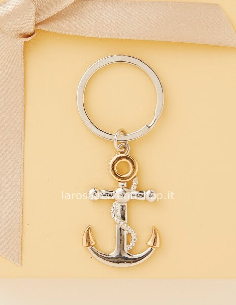 25551P - Portachiavi Ancora piccolo diametro anello 2.5 cm - NO SCATOLA