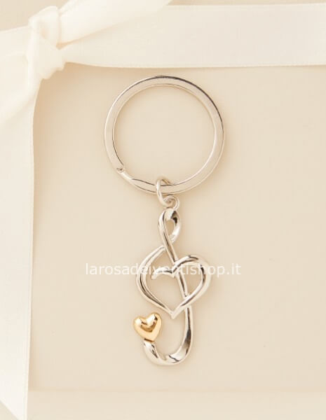 25563P - Portachiavi Chiave di violino piccolo diametro anello 2.5 cm - NO SCATOLA