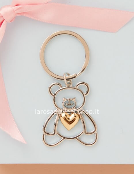 25570P - Portachiavi Orsetto piccolo diametro anello 2.5 cm - NO SCATOLA