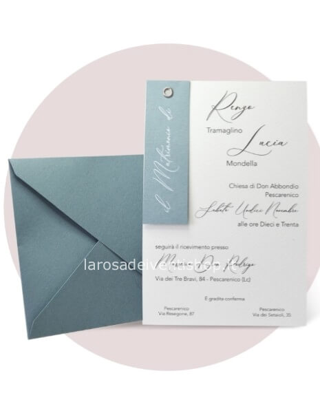 Partecipazione completa di invito e busta F1769- SENZA MONTAGGIO - ORDINE MINIMO 30 PZ