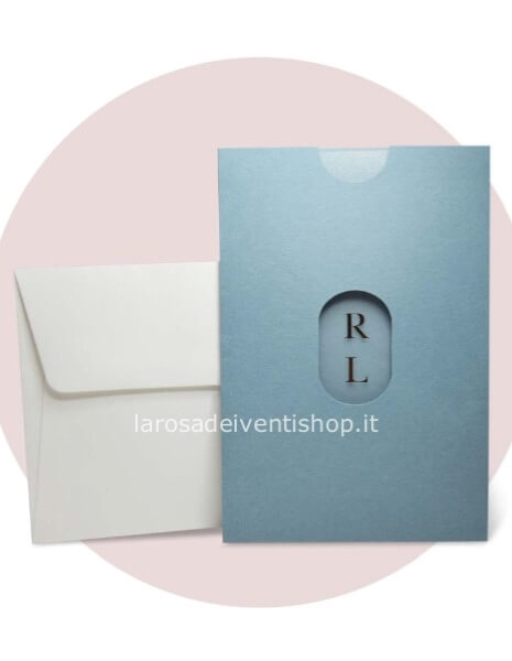 Partecipazione completa di invito e busta F1755 - SENZA MONTAGGIO - ORDINE MINIMO 30 PZ